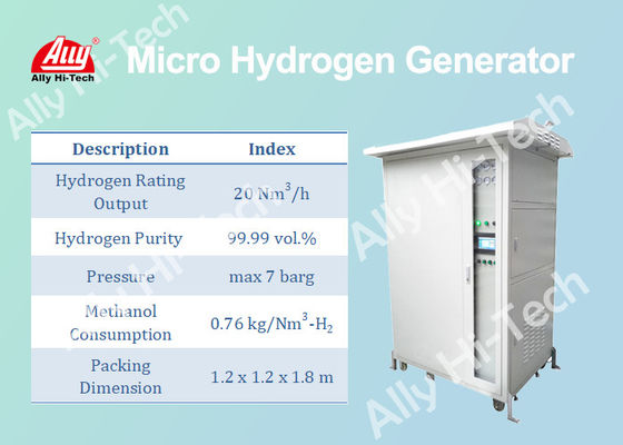 20 Nm3 / H Micro Hydro Generator ، مولد الهيدروجين الصناعي الدائم